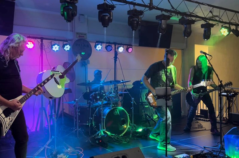 Haywire performing live on stage